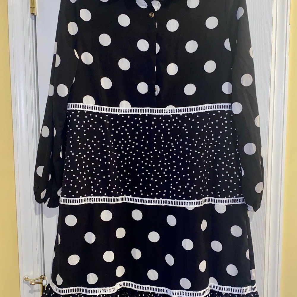 Polka Dot Black and White Dress
